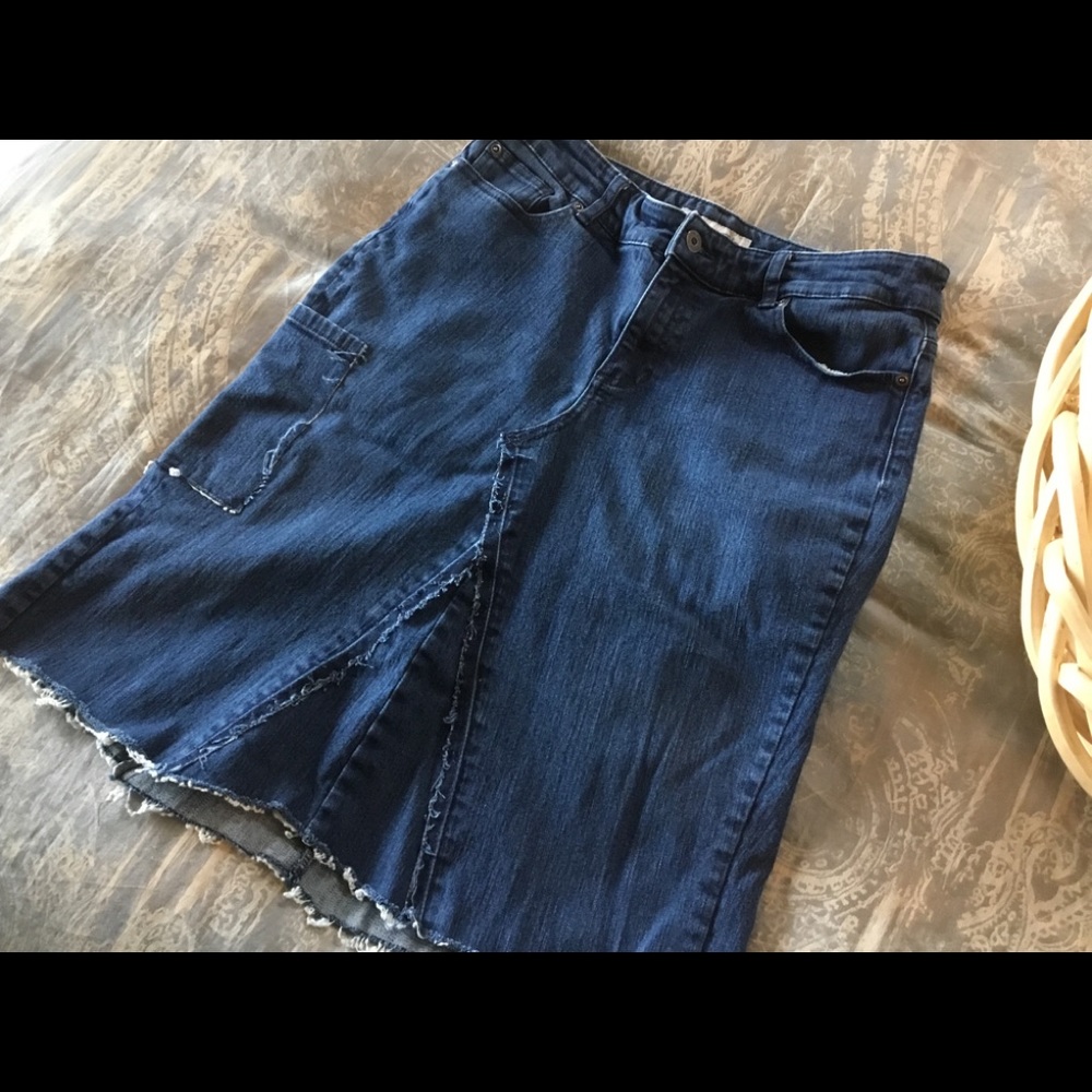 Jeans Skirt size 10-12 (remade)